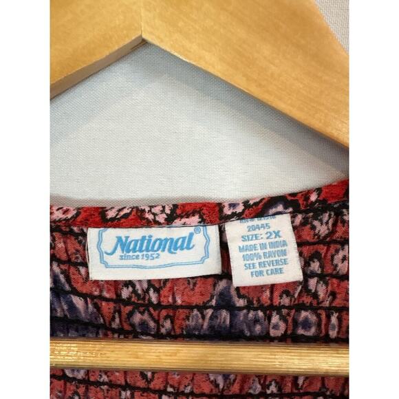 Women’s National Size 2X Red White & Blue Short Sleeve Maxi Dress. - Picture 3 of 4